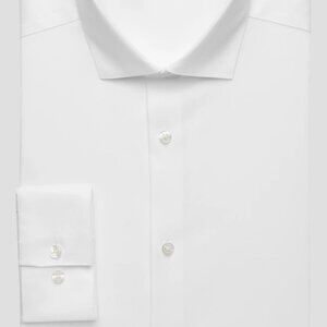 NEW Calvin Klein Slim Fit Non-Iron Men's Dress Shirt White (Long Sleeve 36/37)